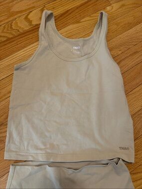 TNA Light Beige Scoop Neck Tank